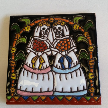 Tile 2 Brides Day of the Dead