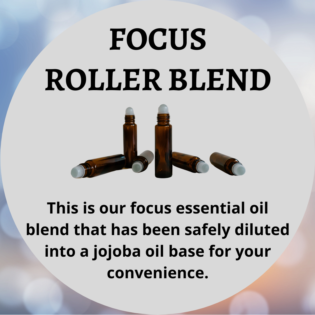 Focus Essential Oil Blend - Roller Bottle - 15ml